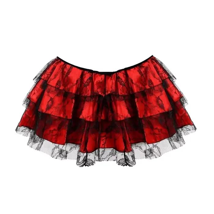 Robe Corset rouge gothique à lacets