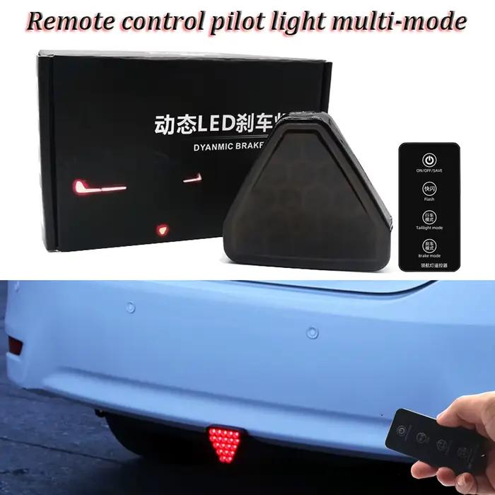 Feux de freinage multi-mode à distance dynamique de Style F1, troisième feu de freinage arrière triangulaire pour voiture, lampe d'avertissement d'arrêt de sécurité pour JDM BBA