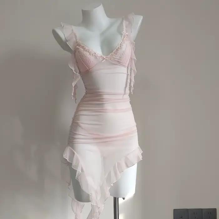 Robe de nuit à bretelles pour femmes