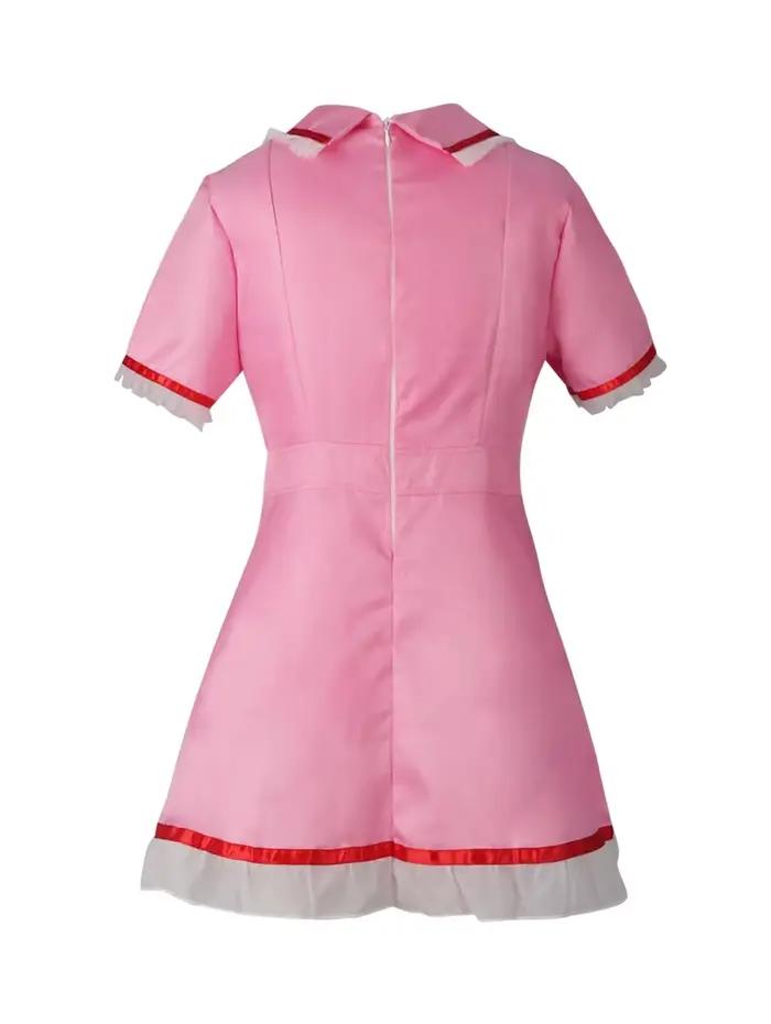 Costume de cosplay Vocaloid Anime, robe d'infirmière rose pour femme, uniforme avec chapeau et chaussettes, costumes de fête d'Halloween, robe mignonne, perruque, chaussettes, tenue