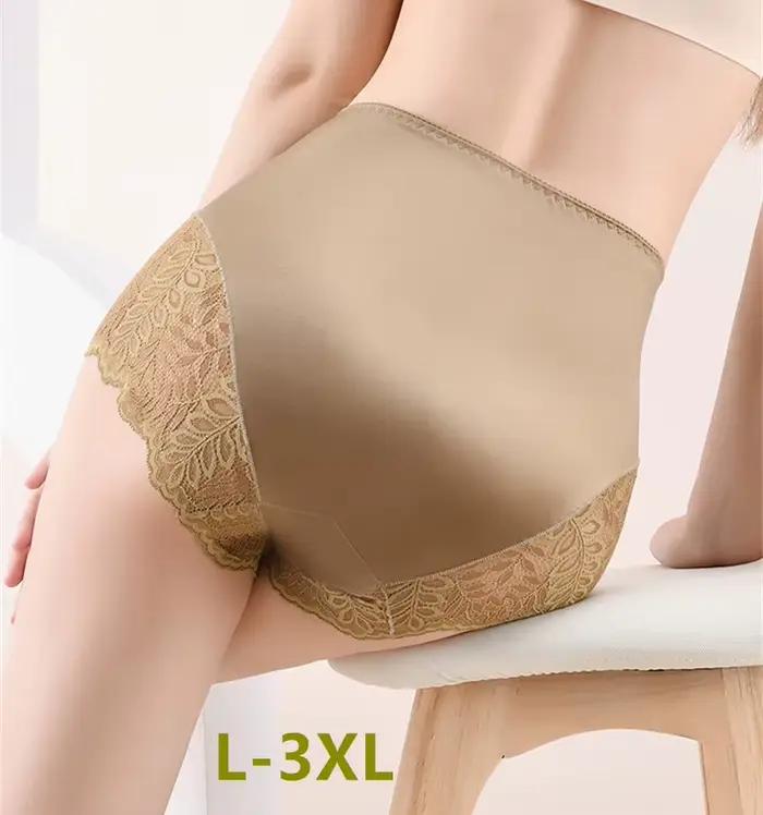 Culotte femme découpée dentelle ropa de mujer taille haute grande