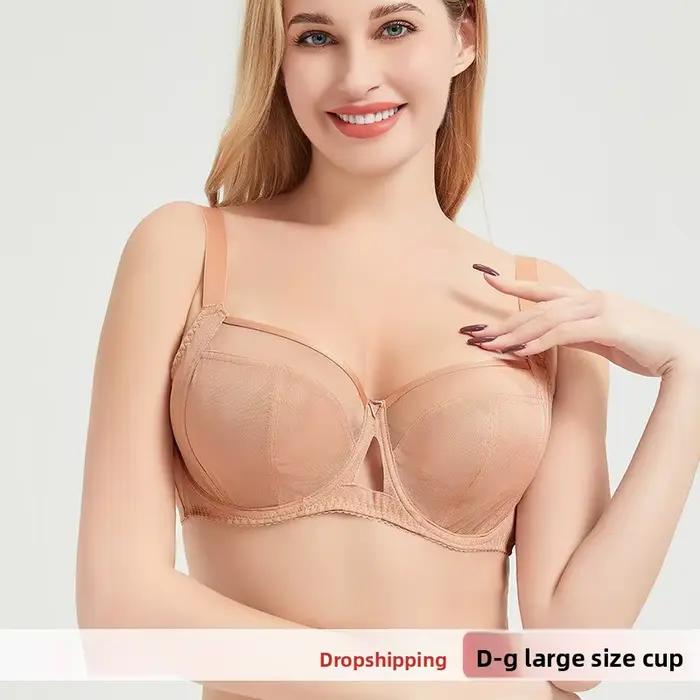 Soutien-gorge minimiseur grande taille, bonnet D-I, couverture complète, Support Anti-affaissement, soutien-gorge sans fil pour gros buste, maille transparente pour femmes jusqu'à 100kg