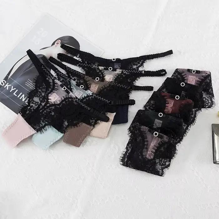 Femmes culottes taille basse sous-vêtements tongs Sexy tentation culotte respirant slips femme dentelle Lingerie sans couture G-String