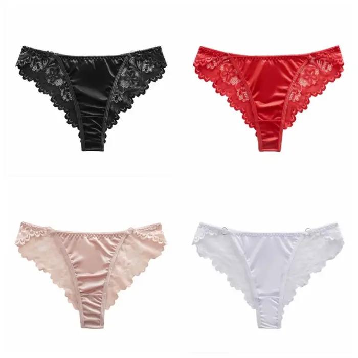 InjPanties-Culottes en satin vintage pour femmes
