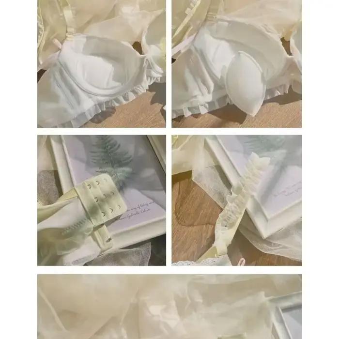 BANERDANNI nouveauté Style princesse mince tasse soutien-gorge ensemble imprimer Kawaii mignon arc push-up