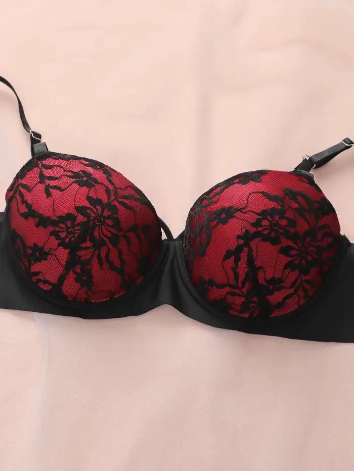 Soutien-gorge anti-affaissement en dentelle noire pour femmes