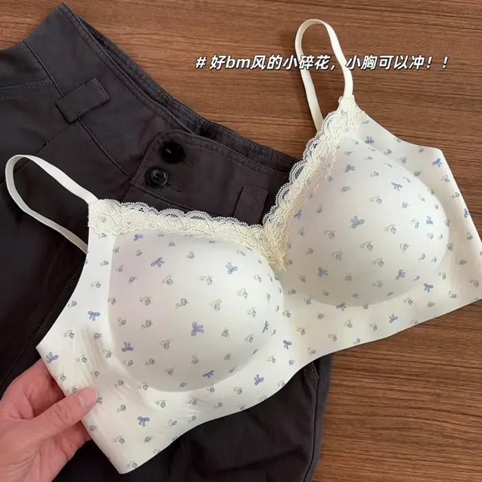 Lingerie française à imprimé floral pour femmes
