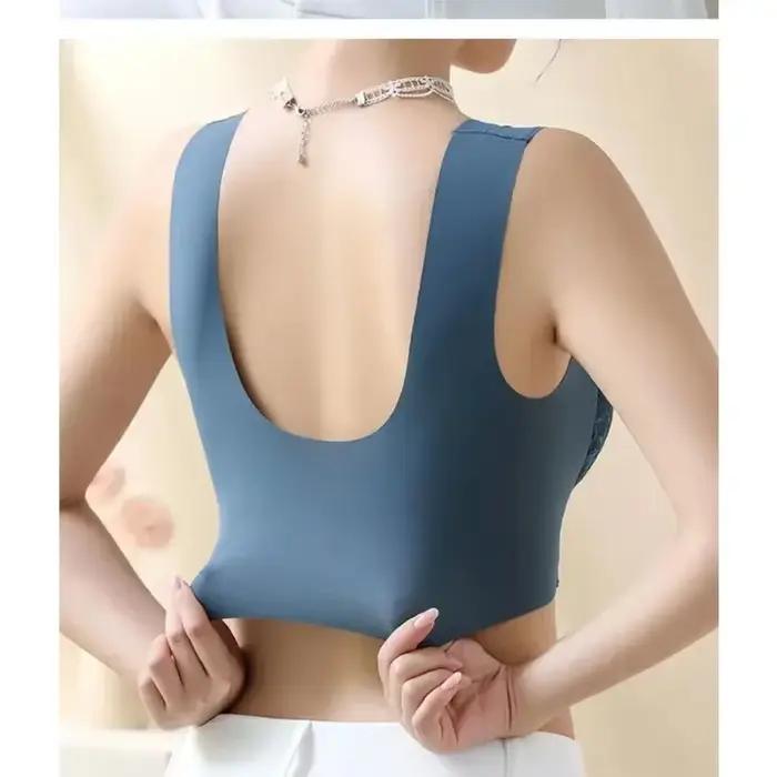 L-6L femmes grand soutien-gorge Push Up glace soie sans couture supérieur Bralette dentelle sans fil été soutiens-gorge haut Lingerie sous-vêtements Brasieres Mujeres