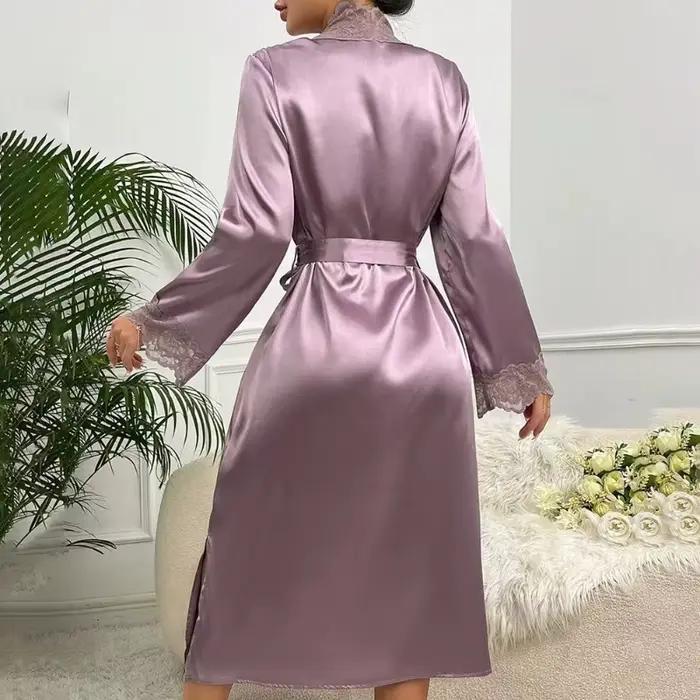 Chemise de nuit en Satin de soie pour femmes