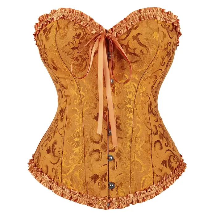 Sexy femmes Bustier à lacets haut Corset désossé taille formateur Lingerie surbuste Corsets corps Shaper