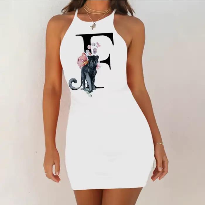 Chemise de nuit imprimée alphabet anglais