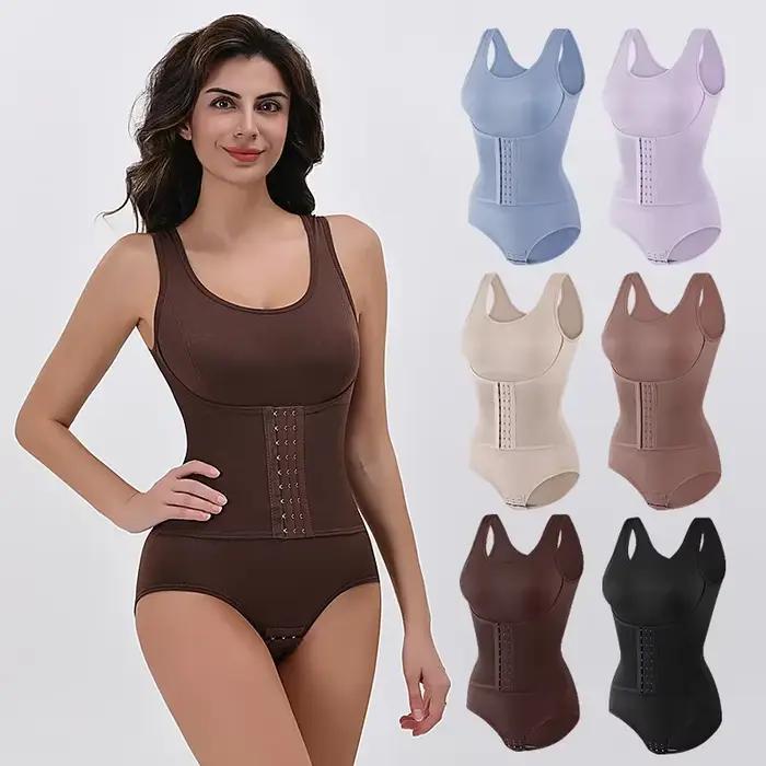 Body Shapewear Double boutonnage ventre contrôle corps Shaper post-partum minceur femme taille formateur