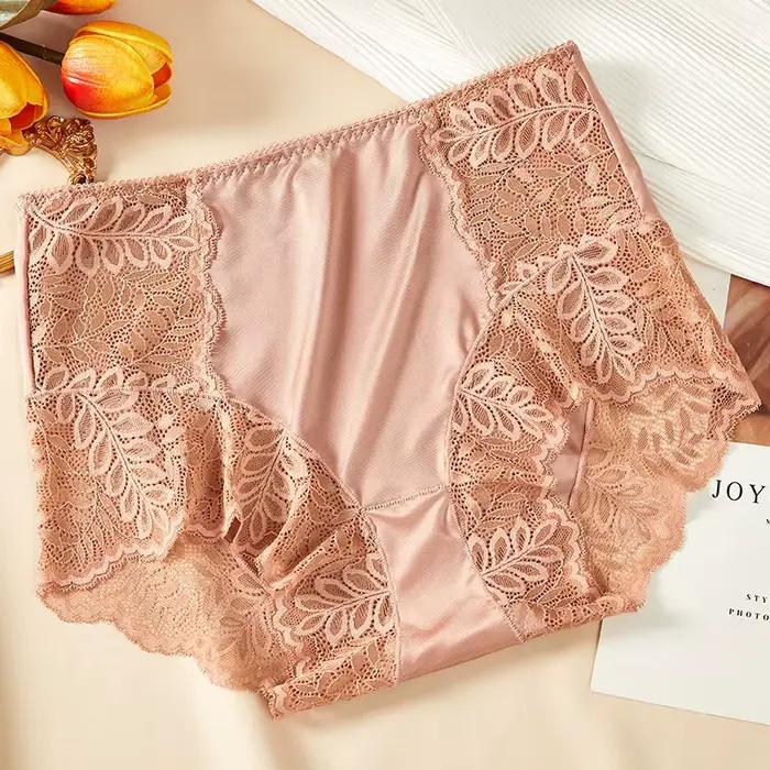 Culotte femme découpée dentelle ropa de mujer taille haute grande