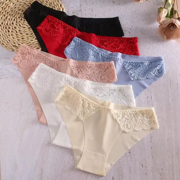 Culotte en dentelle sans couture pour femme
