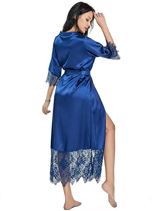 Peignoir en satin doux pour femmes