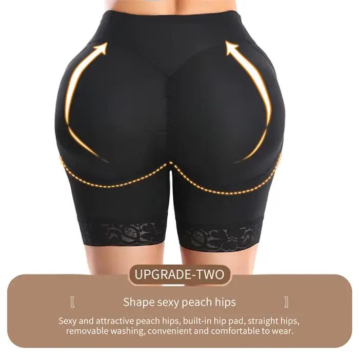 Shorts sculptants pour femmes avec coussinets de rehaussement des hanches, gaine amincissante ventre et cuisses, effet fessier galbant