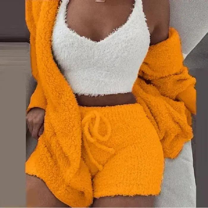 Ensemble 3 pièces en tricot confortable