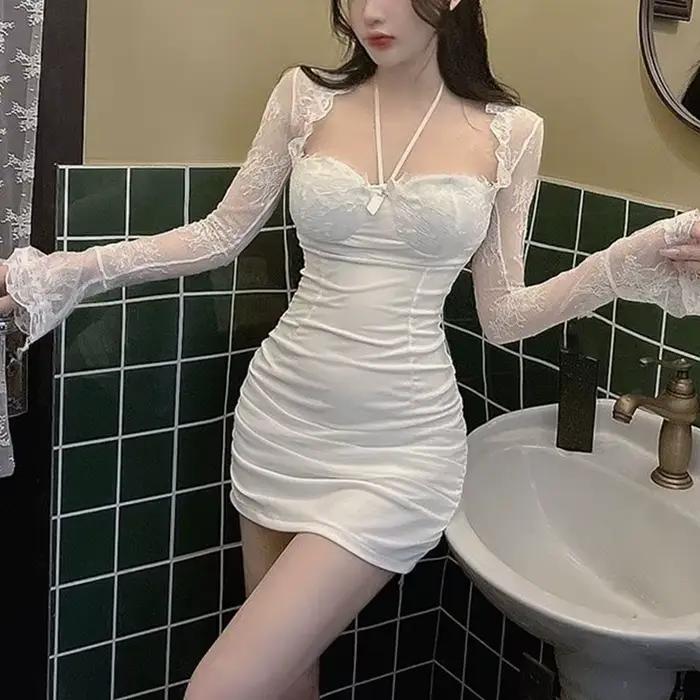 Robe de soirée à manches longues pour femmes