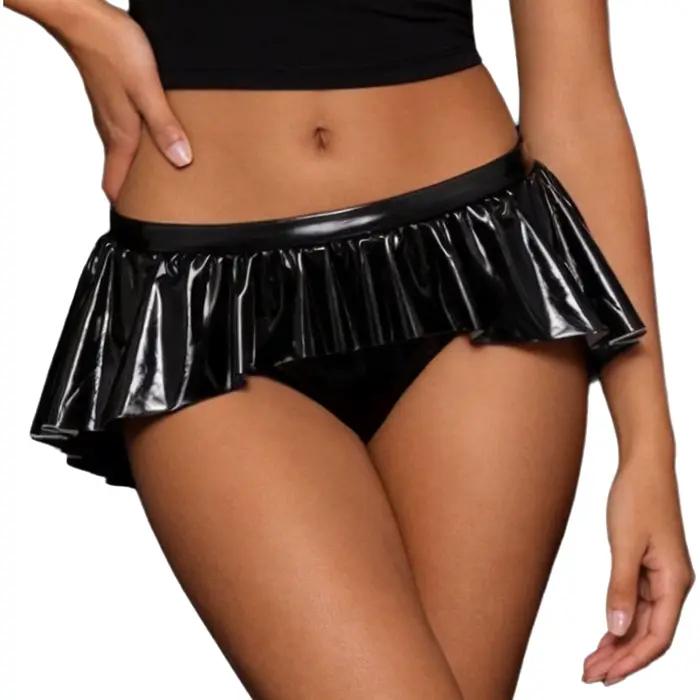 Culottes micro en similicuir PU pour femmes