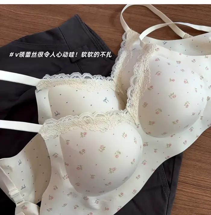 Lingerie française à imprimé floral pour femmes