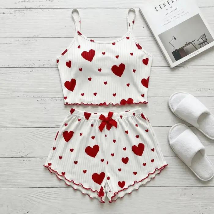 Ensemble de pyjama pour femme Fashion Love Heart