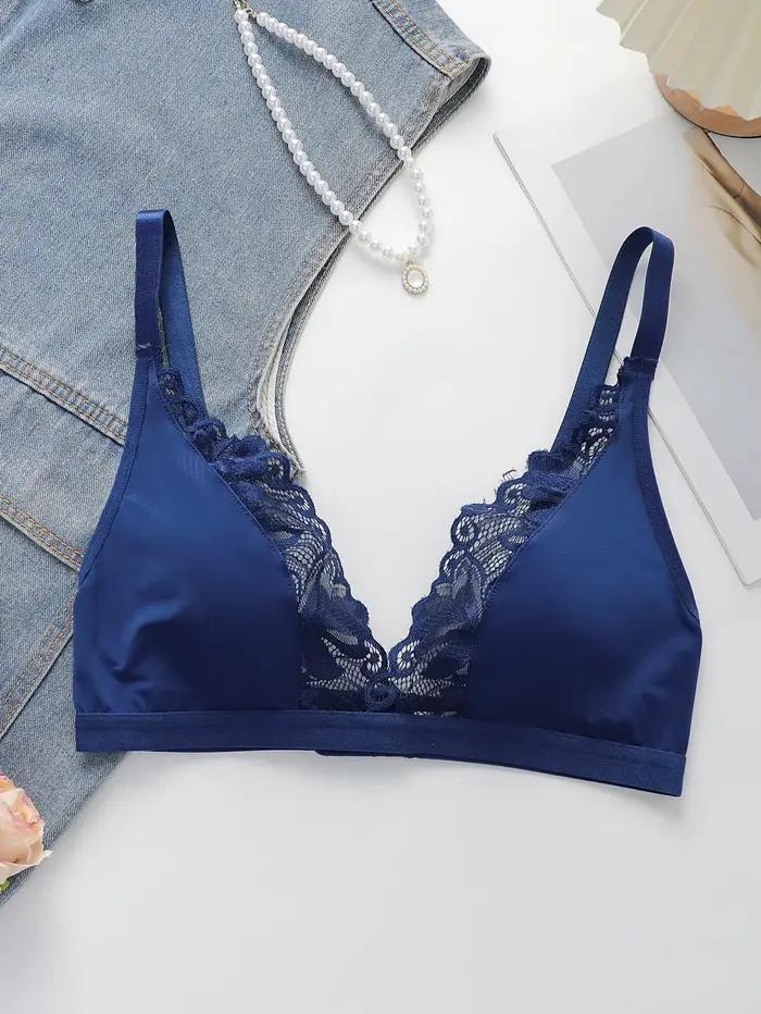 Nouveaux soutiens-gorge Sexy pour femmes sans armatures col en v profond dentelle brassière sans couture confortable soutien-gorge Push Up pour petite poitrine