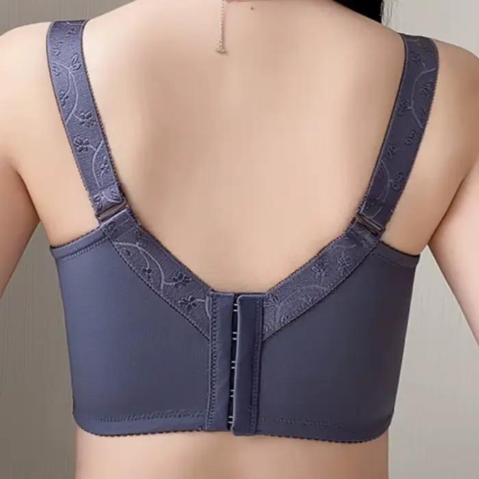 Soutien-gorge de levage et de soutien sans fil pour femmes grande taille anti-affaissement réglable amincissant confort polyester nylon toutes les occasions femmes