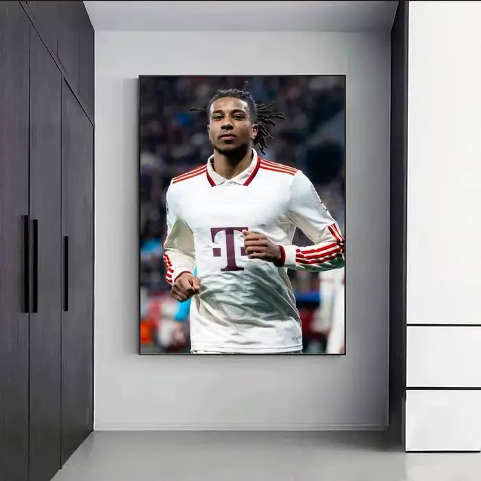Affiche de l'étoile du football Michael O-Olise, affiche murale autocollante HD imperméable, idéale pour la maison, le bureau, le dortoir, cadeau