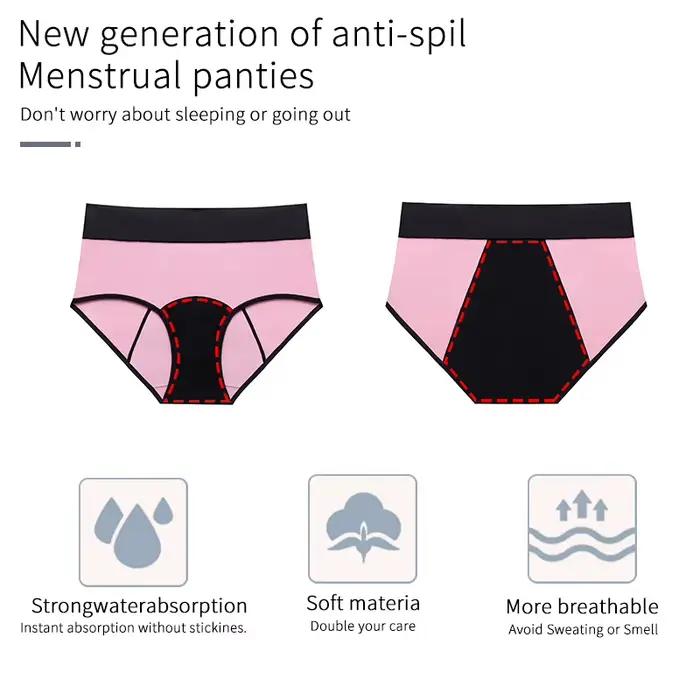 Culotte menstruelle femme caleçon physiologique pantalon triangulaire tante taille moyenne