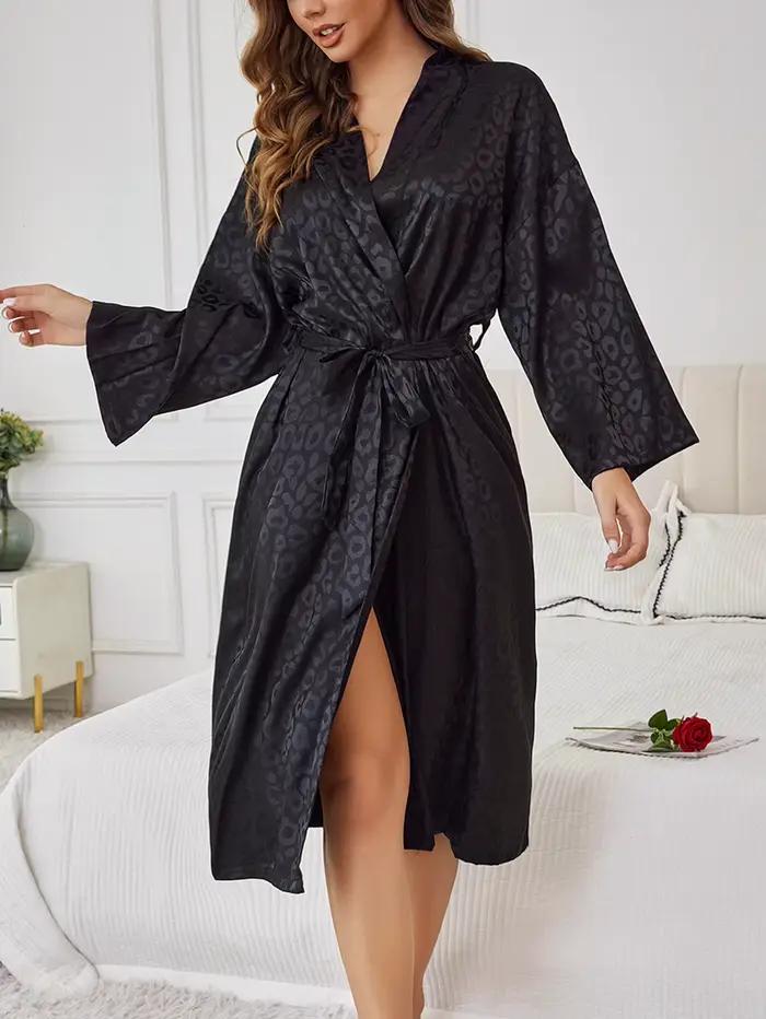 Chemise de nuit Jacquard de luxe pour femmes