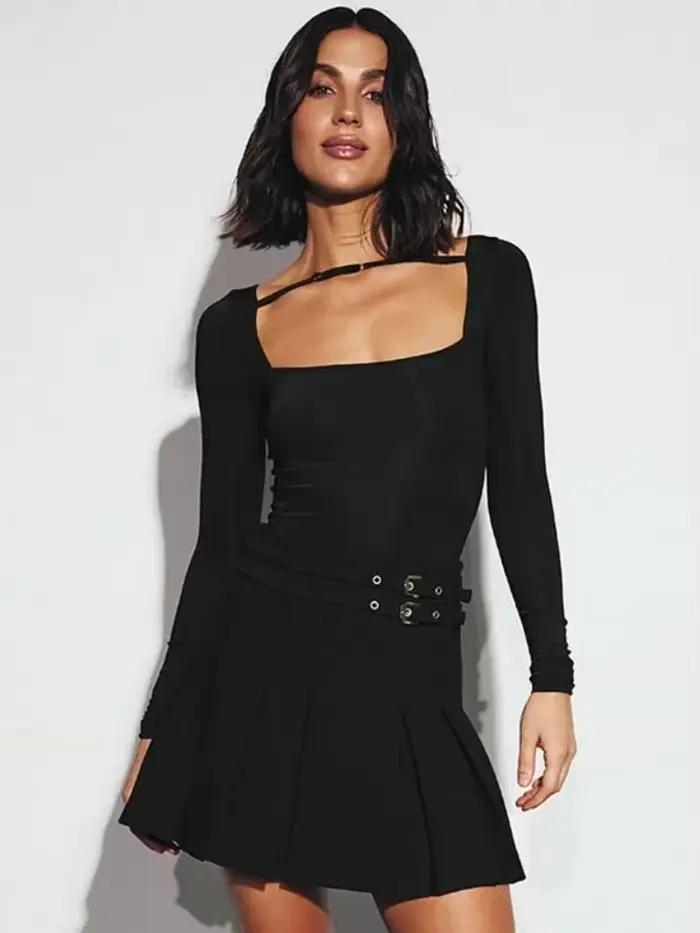 Haut corset à manches longues pour femme