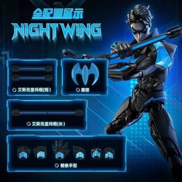 Nouvelle figurine articulée Blokees Heroes Anime Character Transcendent Edition Nightwing, modèle de jouet à assembler, cadeau d'anniversaire pour enfants, poupée anime