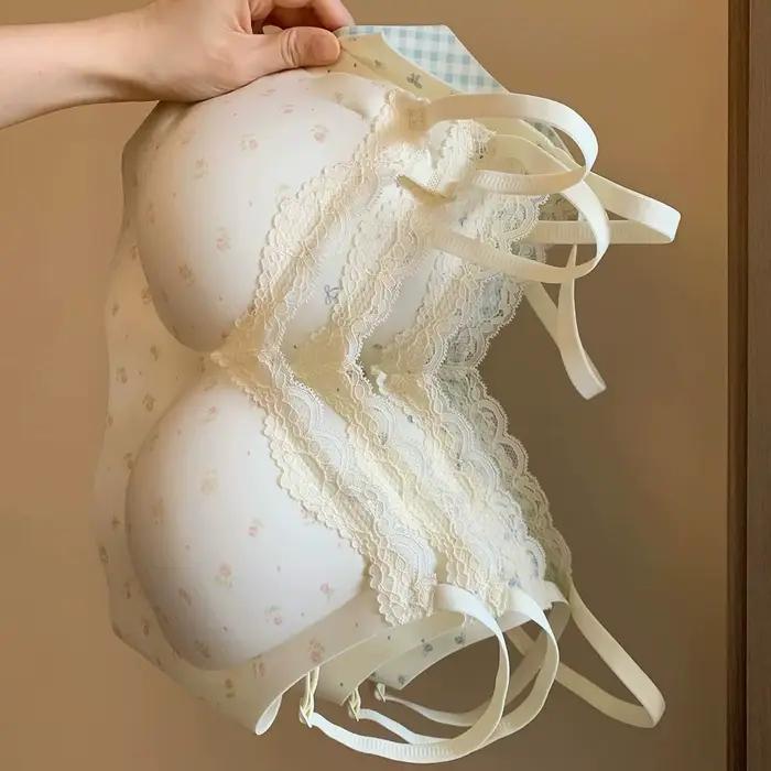 Lingerie française à imprimé floral pour femmes