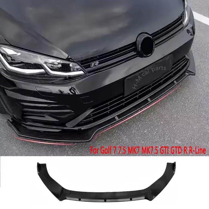Pour Golf 7 7.5 MK7 MK7.5 GTI GTD R-Line 2012-2020 Maxton Style séparateur de pare-chocs avant lèvre diffuseur corps Kit becquet garde