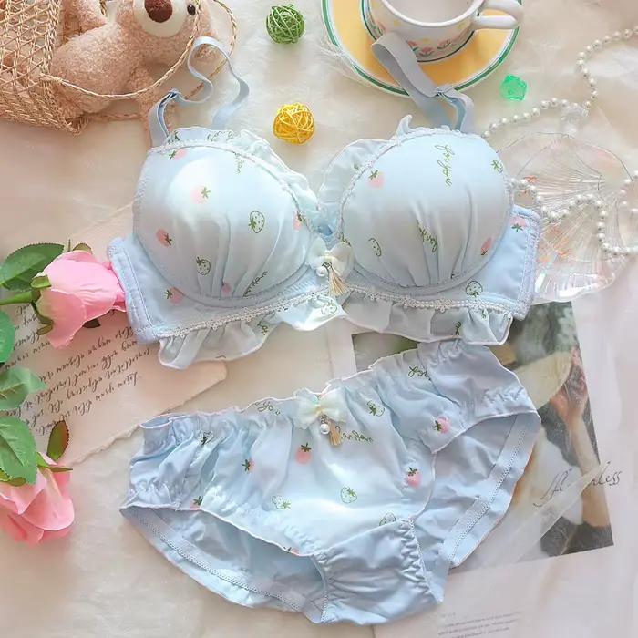 Ensemble de lingerie fraise douce pour femmes