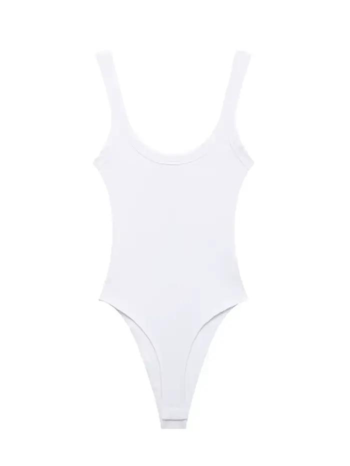 Body côtelé slim pour femmes
