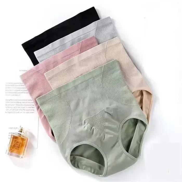 Culotte saillante taille haute pour femme, sous-vêtement amincissant, respirant, contrôle du fessier, yoga