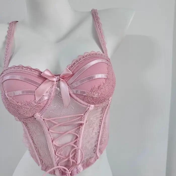 Japon Sexy ensemble de Lingerie Lolita Kawaii rose blanc à lacets adulte Cosplay femmes soutien-gorge