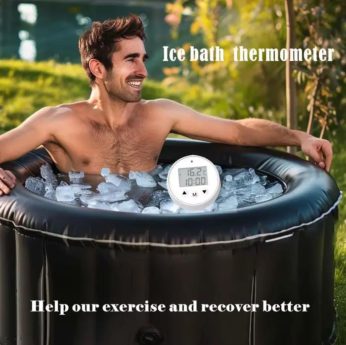 Thermomètre numérique de bain de glace flottant électronique Ip67, outil de défi de seau à glace à température froide, minuterie de plongée froide pour nager en plein air