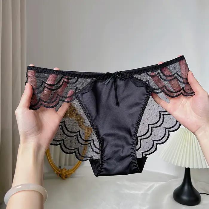 Culotte femme Sexy sous-vêtements en dentelle dames taille basse slips Lingerie