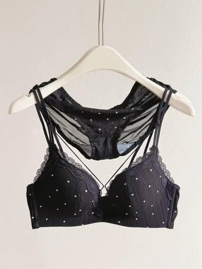 Offre Spéciale 2026 Ensemble de Lingerie Sexy à Pois