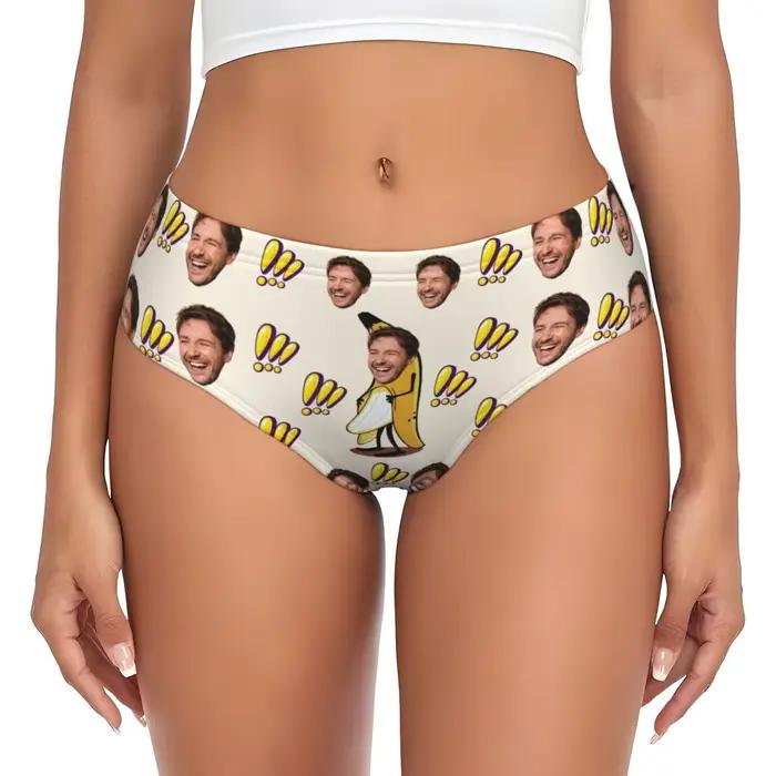 Lingerie personnalisée avec photo du visage pour femmes, cadeau de la Saint-Valentin, lingerie respirante et confortable