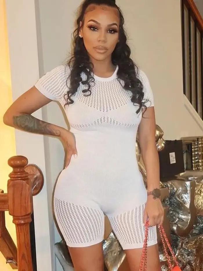 Combinaison sexy en résille pour femme
