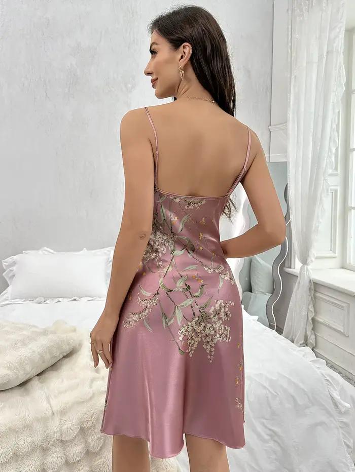 Chemise de nuit imprimée florale