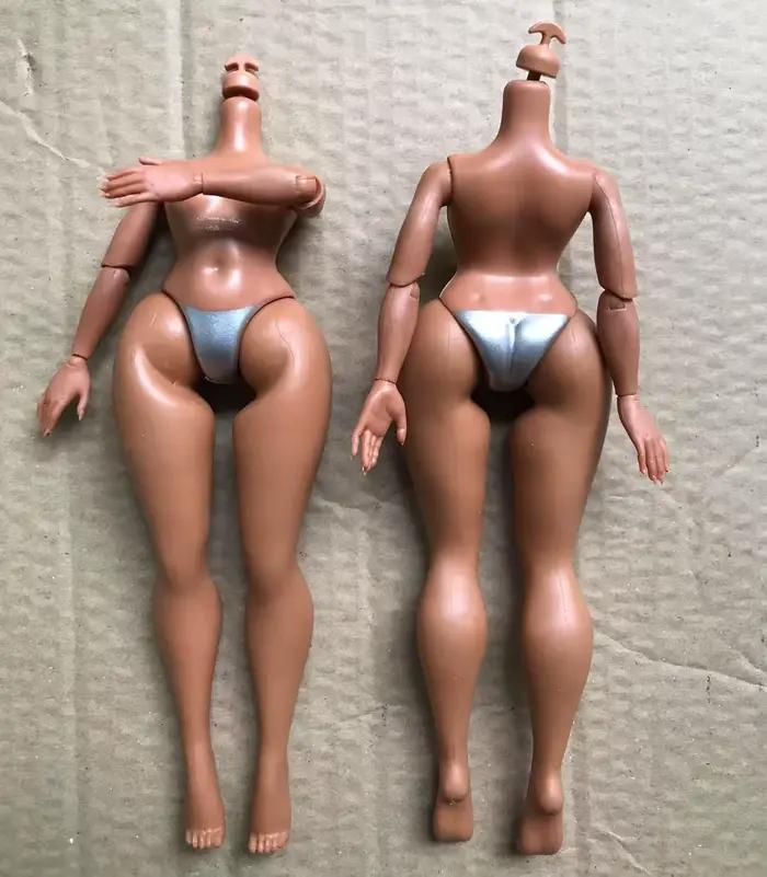 Gros corps de poupée mode grande soeur blanc noir marron couleur figurines 1/6 corps de poupée avec mains enfants bricolage Dressing jouet corps