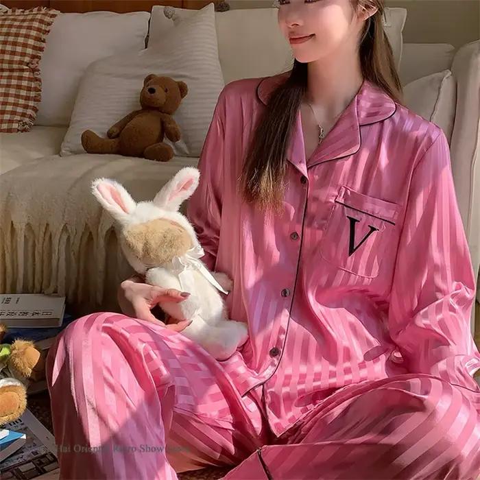 Pyjama en Satin de soie Jacquard