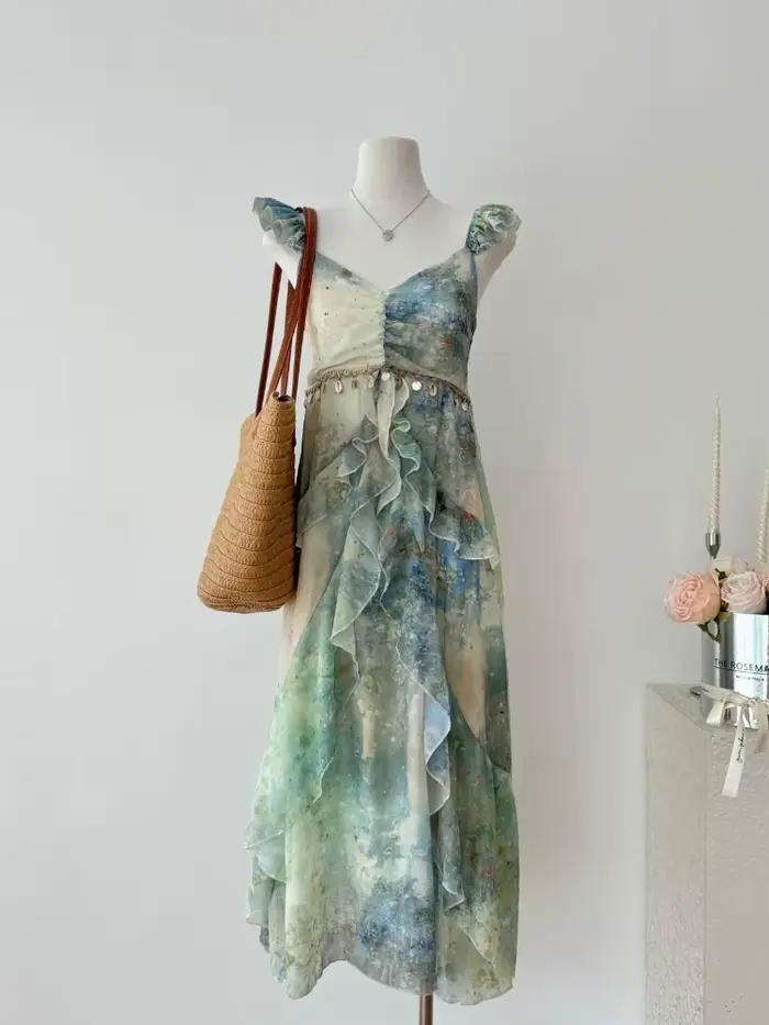 Robe d'été française pour femmes