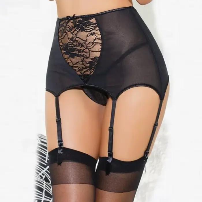 Porte-jarretelles taille haute pour femme