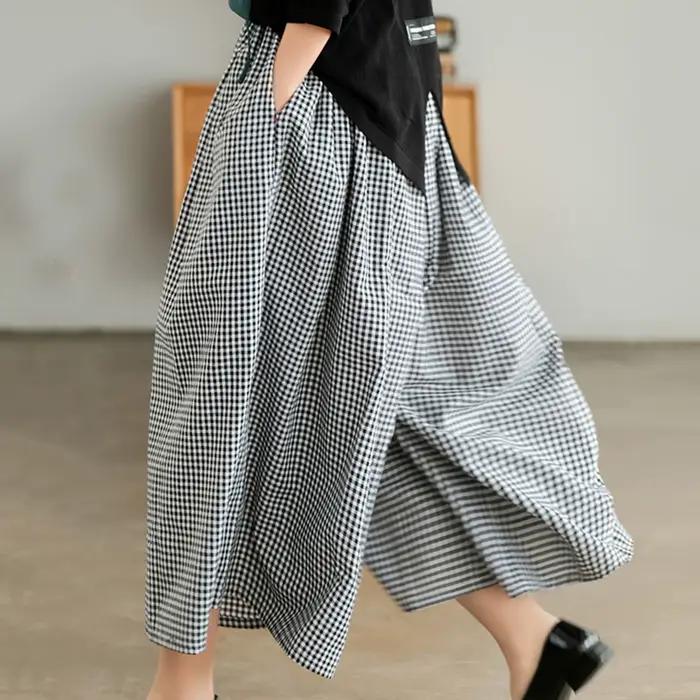 Pantalon Culotte Taille Haute Plissée