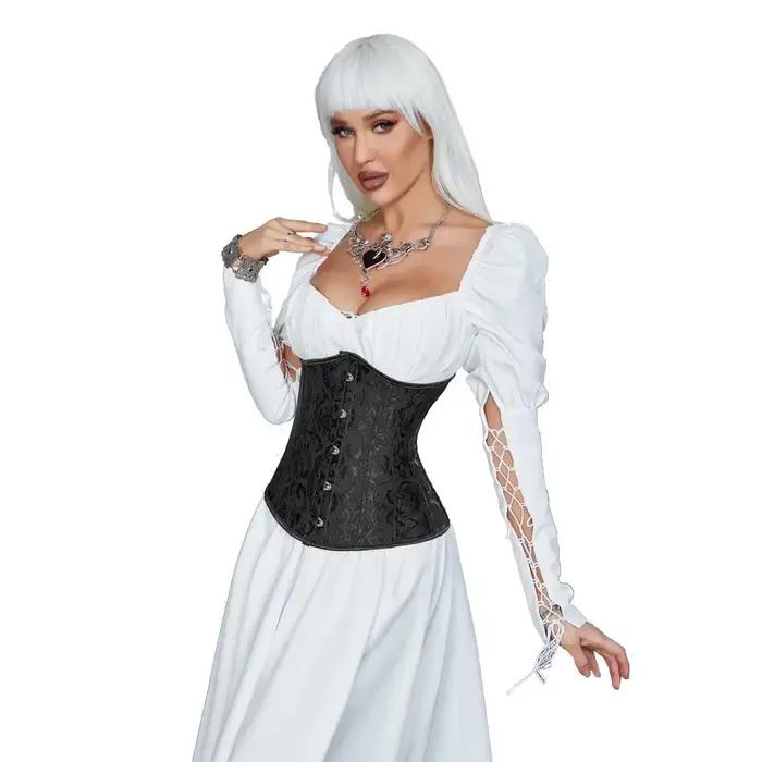 Corset sous le buste en jacquard pour femme